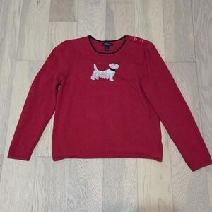 Lands End Holiday Dog Sweater
